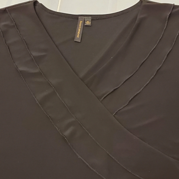 Susan Lawrence XL Faux Wrap Blouse ~ EUC - Picture 2 of 7